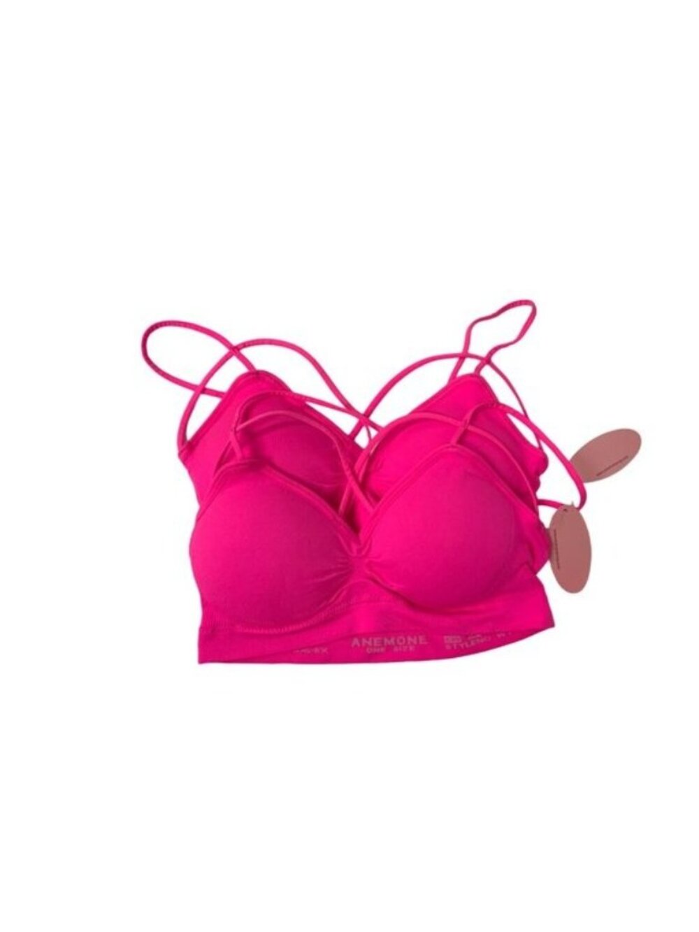 Anemone Neon Pink Strappy Bralette Bundle